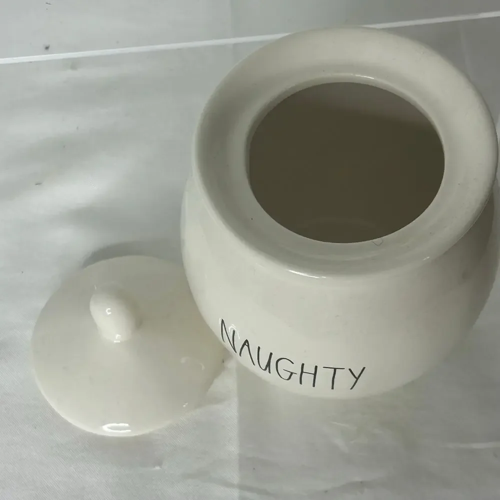 Rae Dunn NAUGHTY POTION Ceramic Canister with Lid Halloween Farmhouse Decor